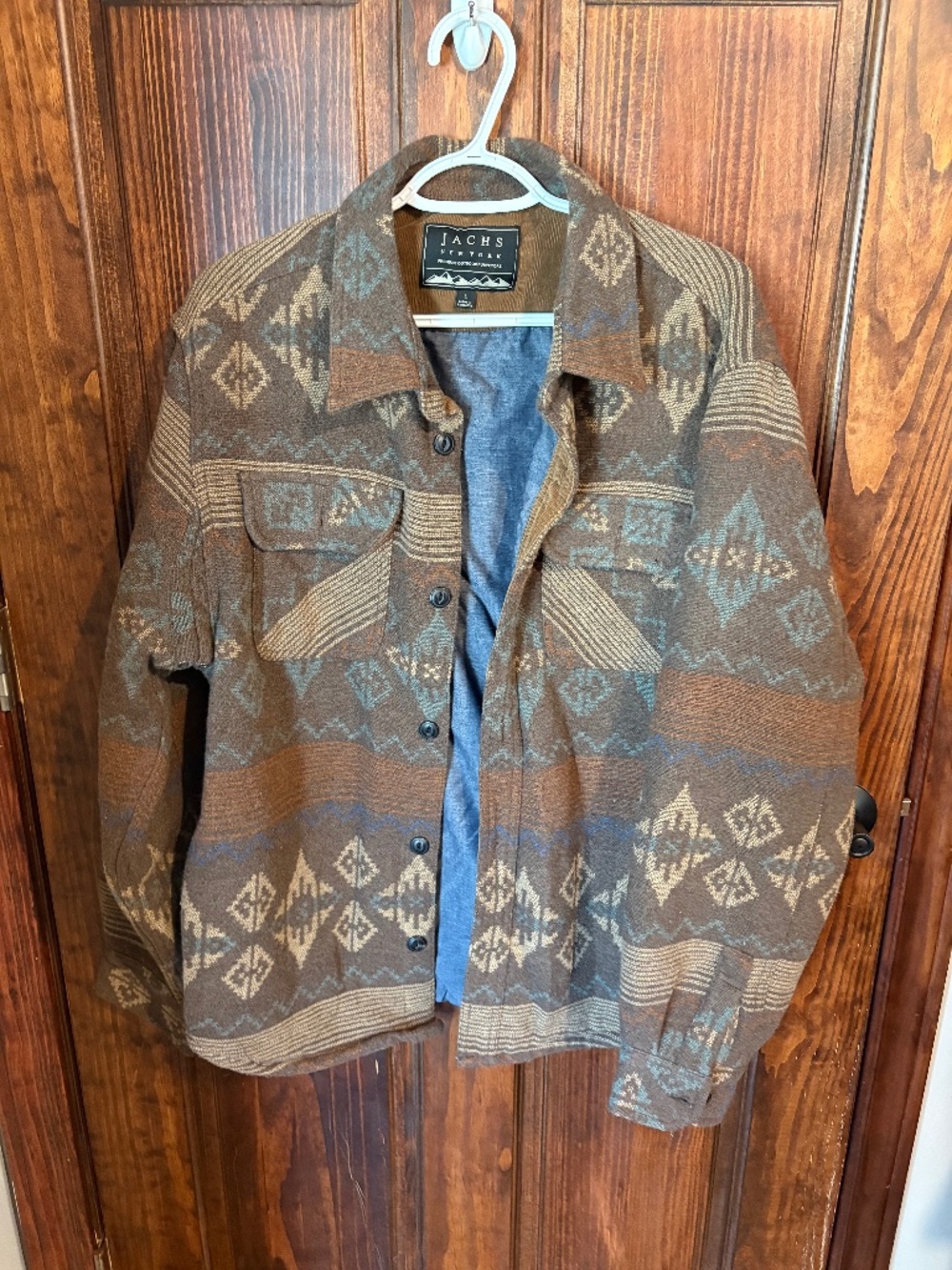 Jachs New York wool blend jacket, aztec print, size large, worn once